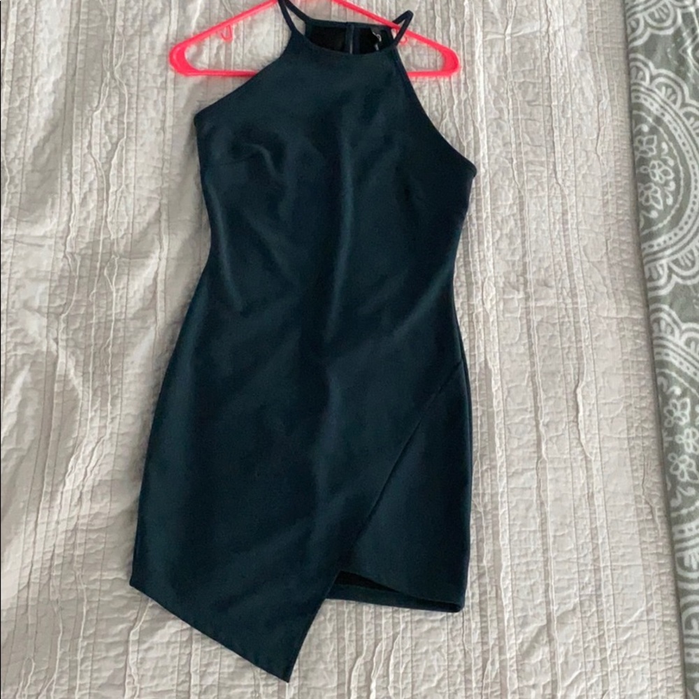 Windsor Teal Faux Suede Dress